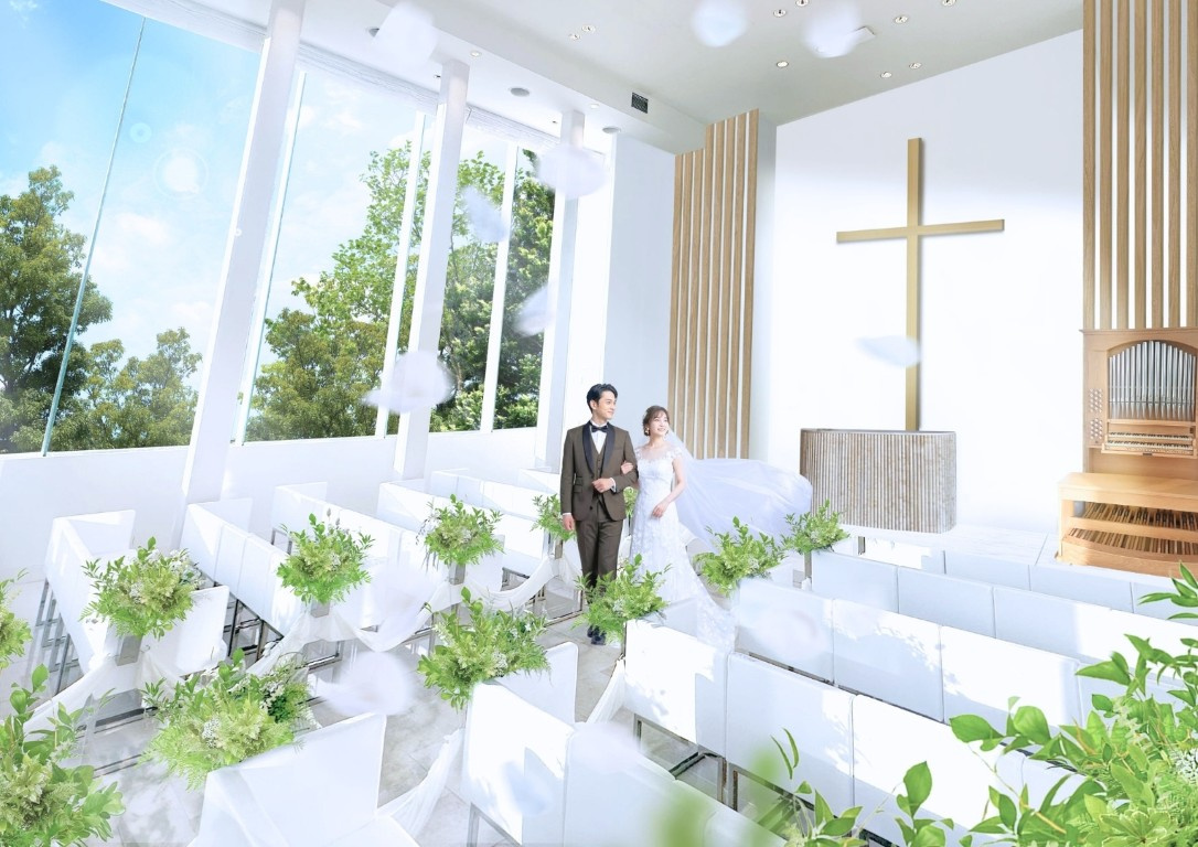 名古屋結婚式場,チャペル,ガラスチャペル